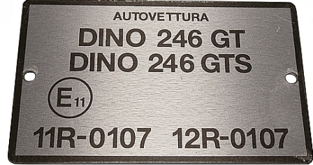 Dino "E" plate #fr2135